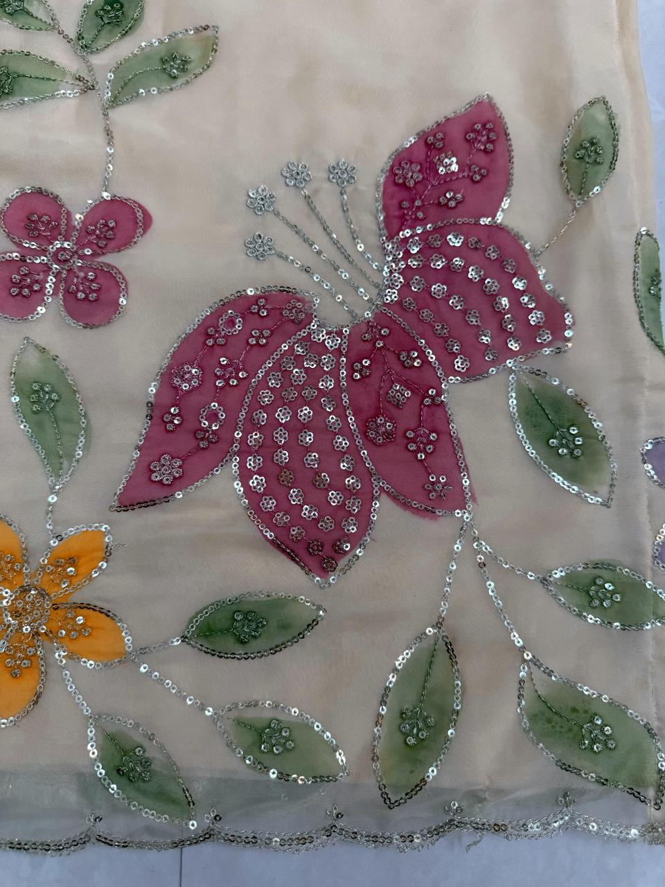 Tibby Organza Silk Brush Print Set