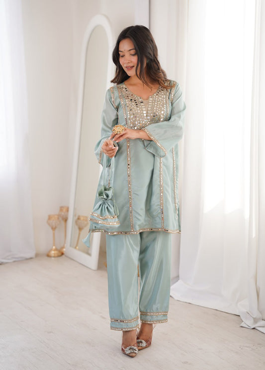 READYMADE KURTI-PANT WITH BATWA Coord set
