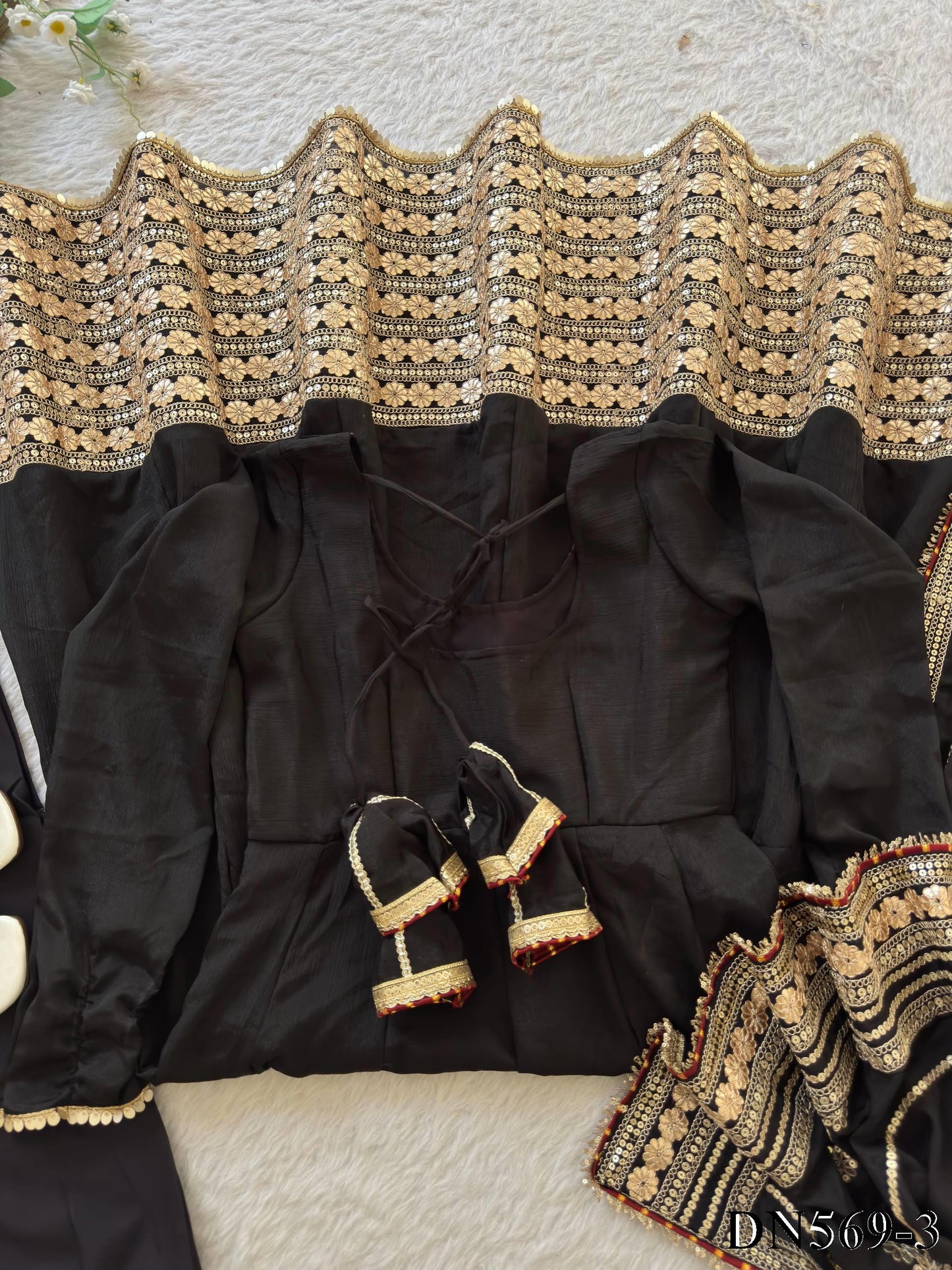 Chinon Silk Anarkali Set