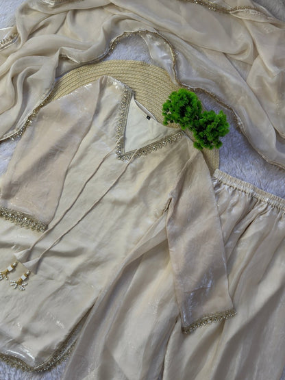 Fendy Silk Sharara Suit Set