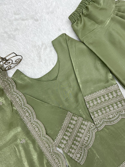 Olive green farshi set