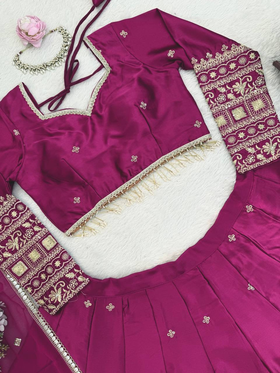 Japan Satin Lehenga Set