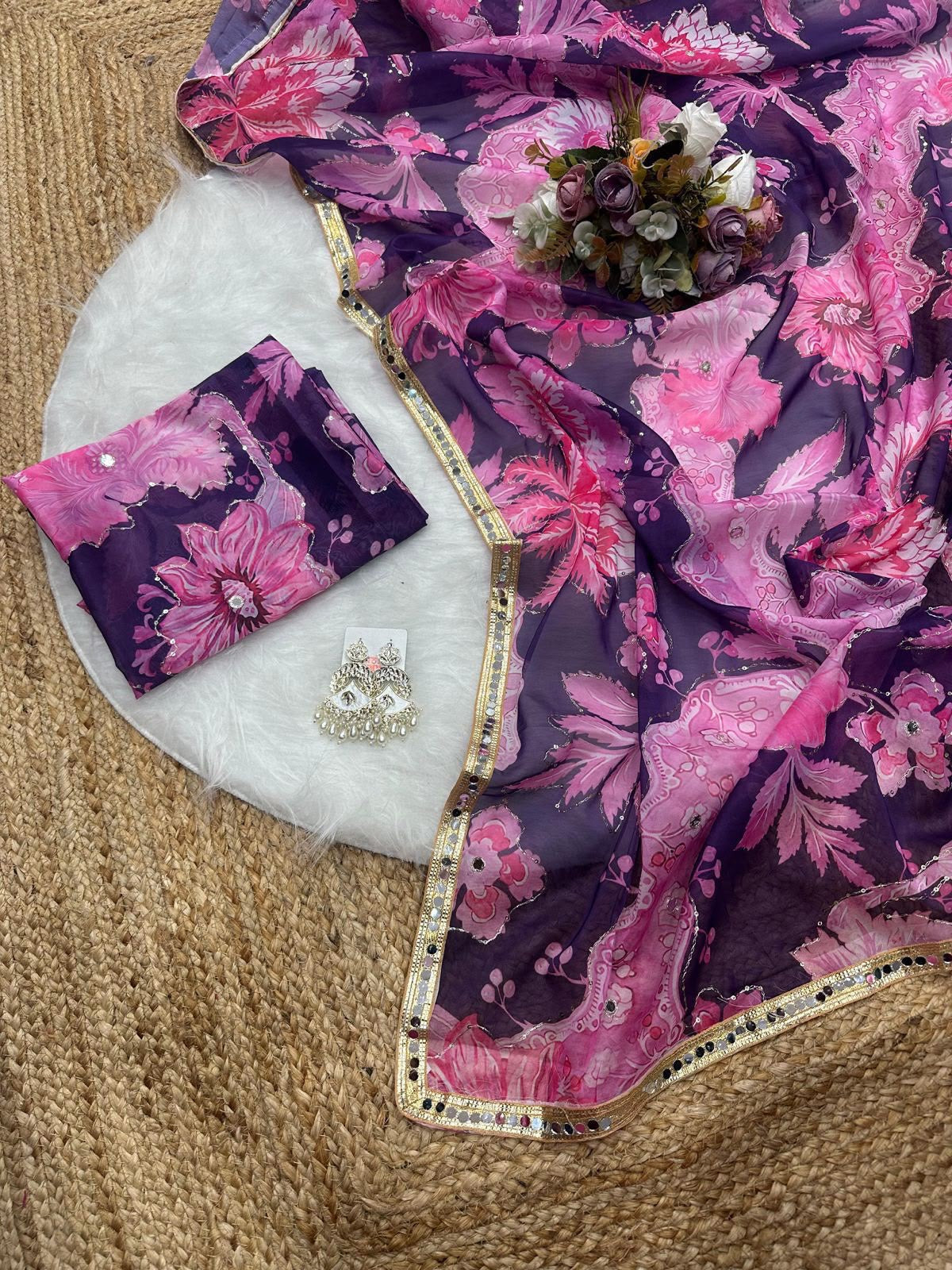 Tebby Silk Digital Print Saree