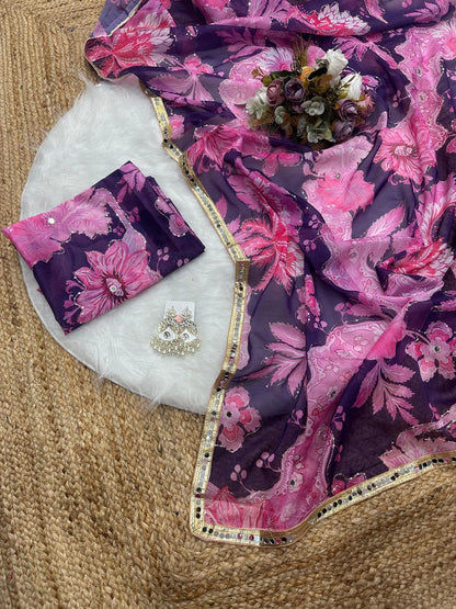 Tebby Silk Digital Print Saree