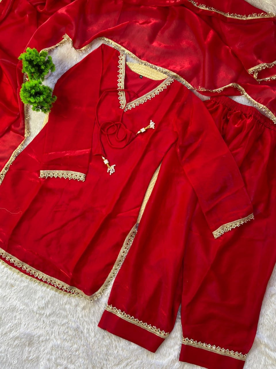 Fendy Silk Sharara Suit Set