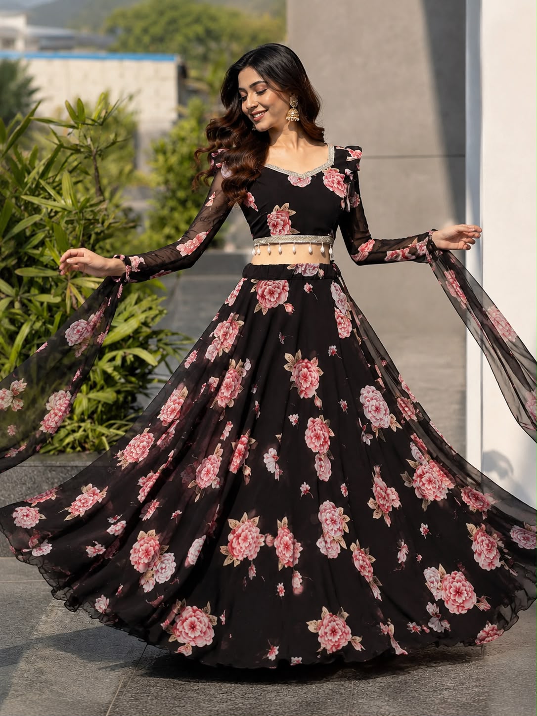 kalamkari lehenga Design