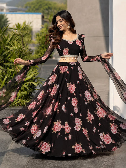 kalamkari lehenga Design