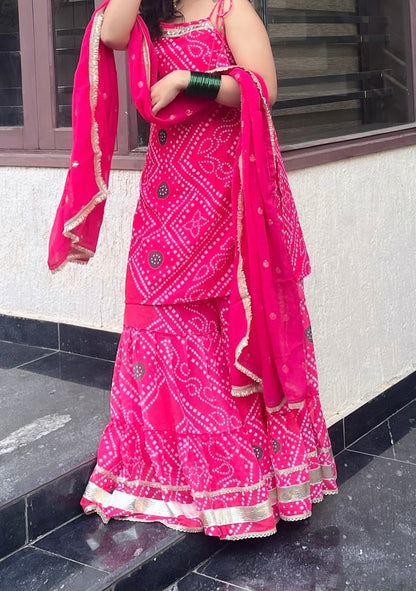 Faux Georgette Sharara Set
