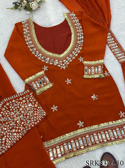 Viral Rust Orange Bustier Set