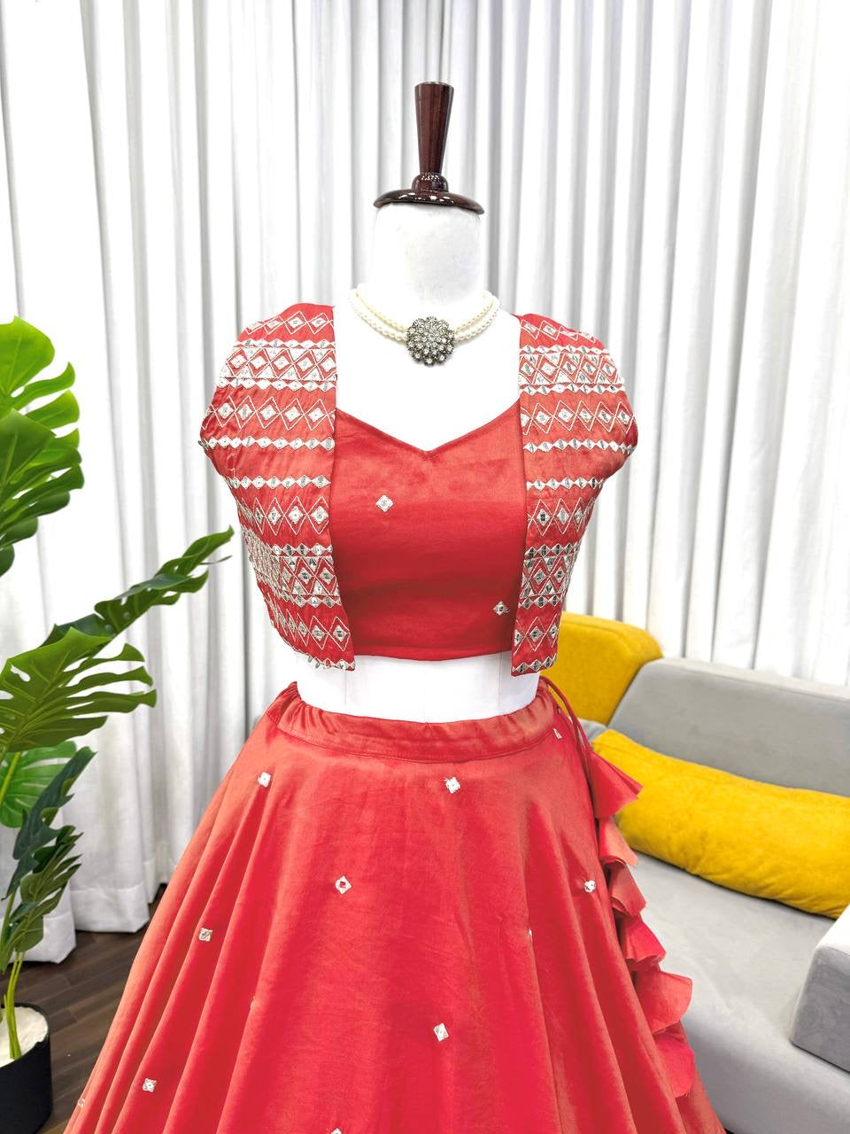 Simmer Silk Lehenga Choli With Koti