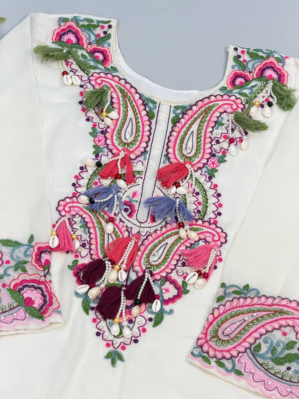 Pure Heavy Georgette Embroidery Set