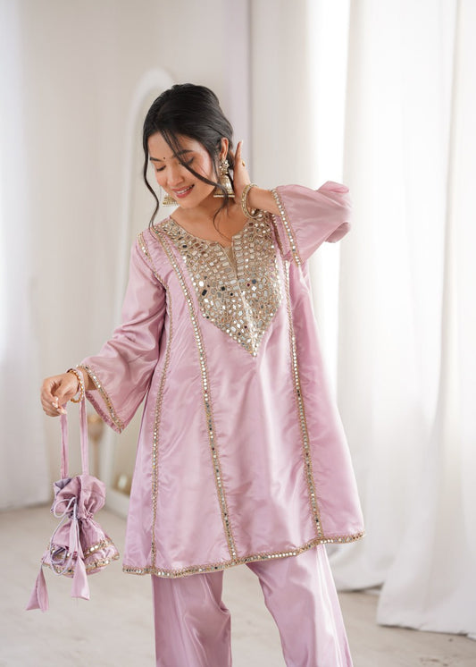 READYMADE KURTI-PANT WITH BATWA Coord set