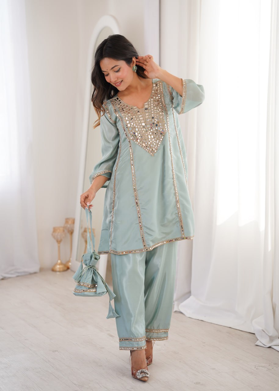 READYMADE KURTI-PANT WITH BATWA Coord set