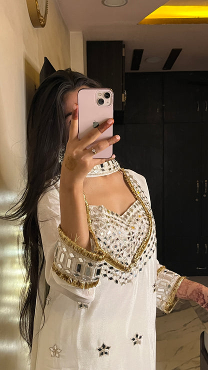 Chinon Bustier, Palazzo & Dupatta Set