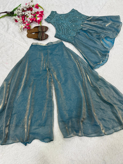 Indo western real moti work set