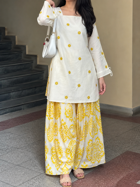 Premium Cambric Cotton Digital Print Co-Ord Set With Farshi Pant