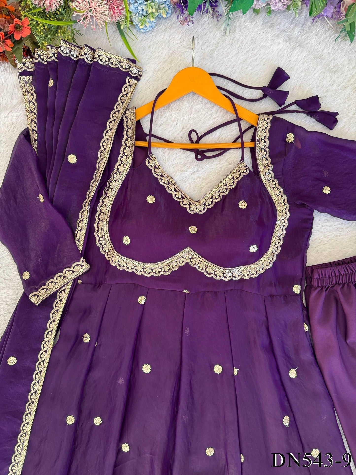Viral Fendi Silk Anarkali Set
