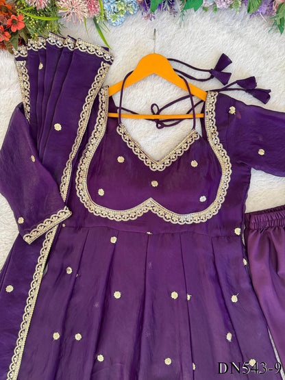 Viral Fendi Silk Anarkali Set