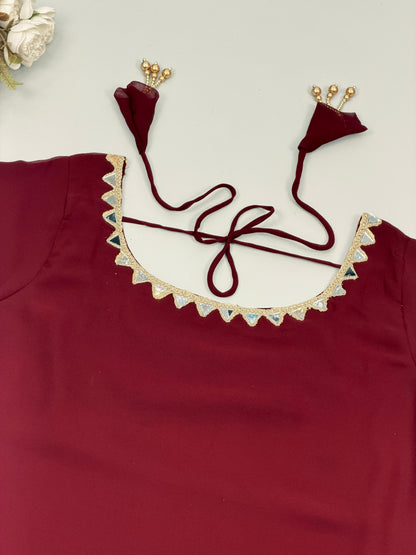 Red Sharara Set