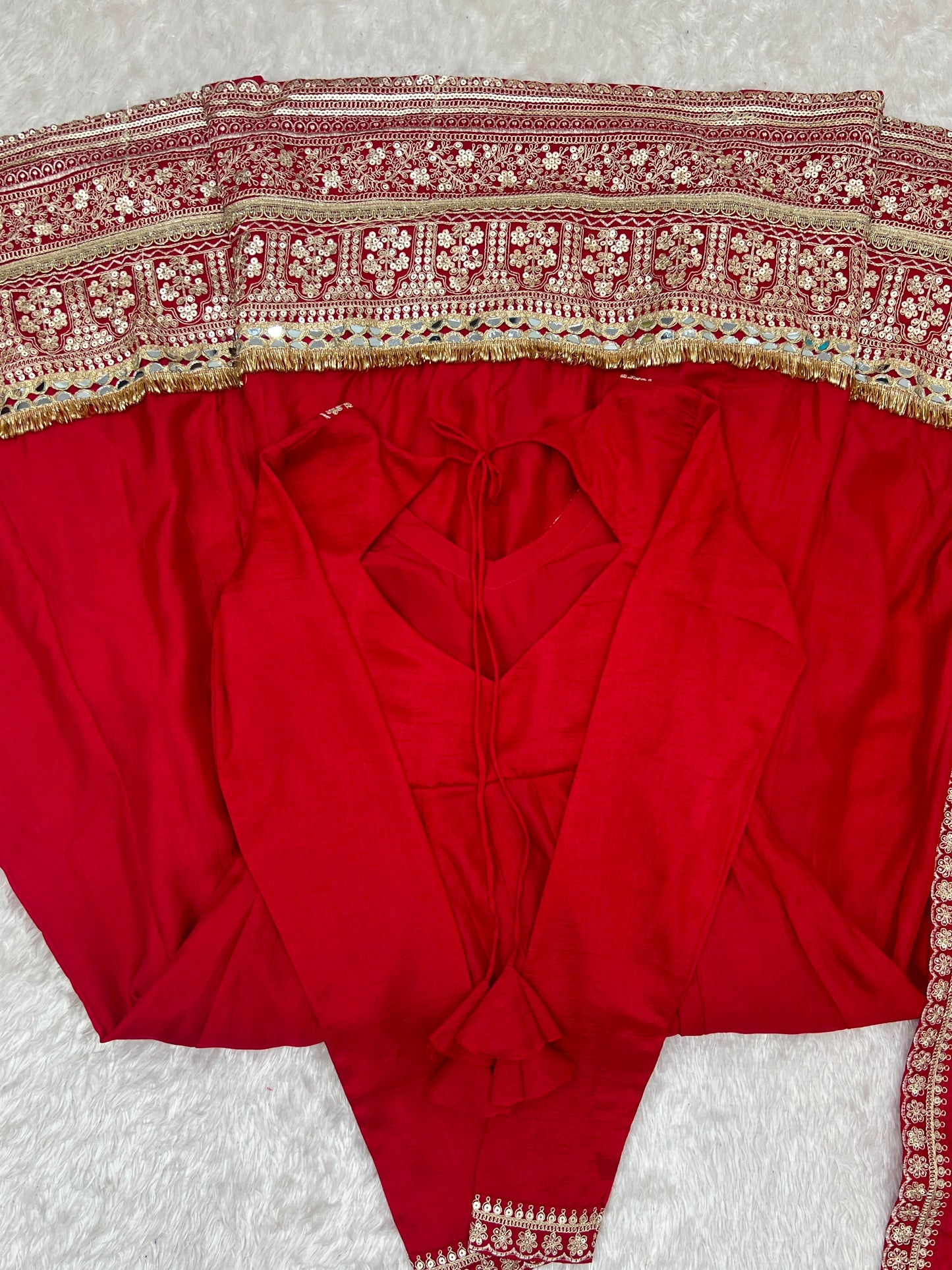 Premium Pure Blooming Vichitra Silk Anarkali Gown Set With Dupatta