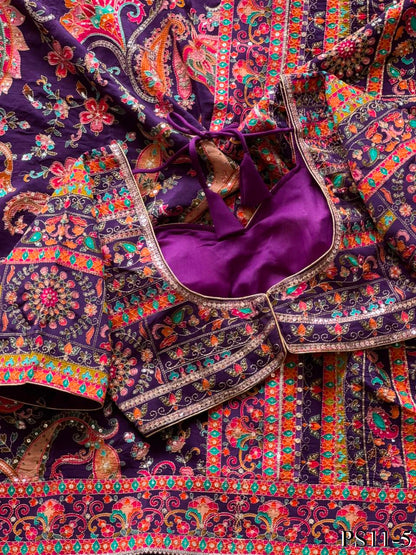 Zari Silk Saree with stitched blouse