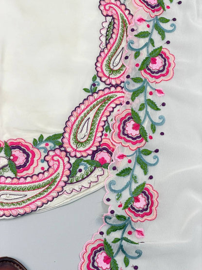 Pure Heavy Georgette Embroidery Set