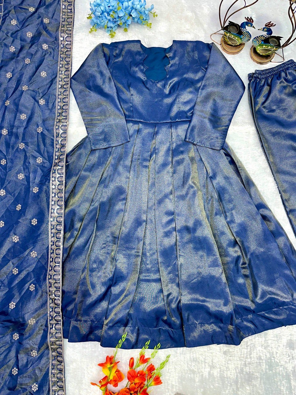 New Designer Party Wear Gown And Plazzo
