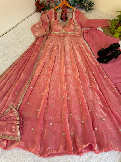 Viral Fendi Silk Anarkali Set