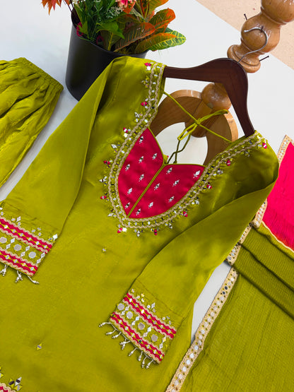 Premium Mirror Work Ethnic Set