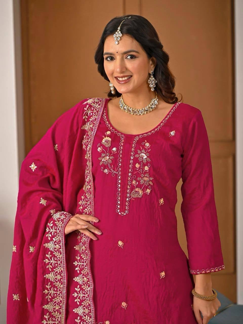 Queen Style Sharara – Premium Vichitra Party Wear