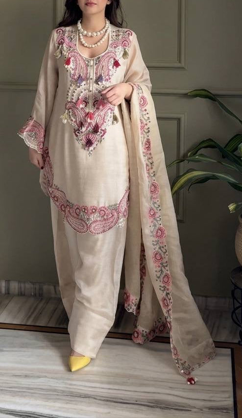 Pure Heavy Georgette Embroidery Set