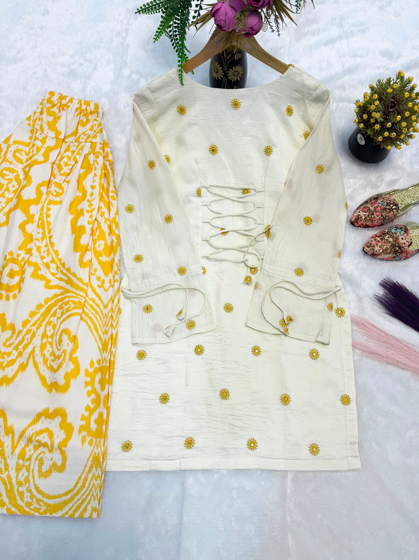 Premium Cambric Cotton Digital Print Co-Ord Set With Farshi Pant