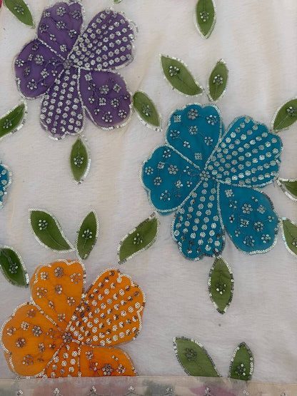 Tibby Organza Silk Brush Print Set
