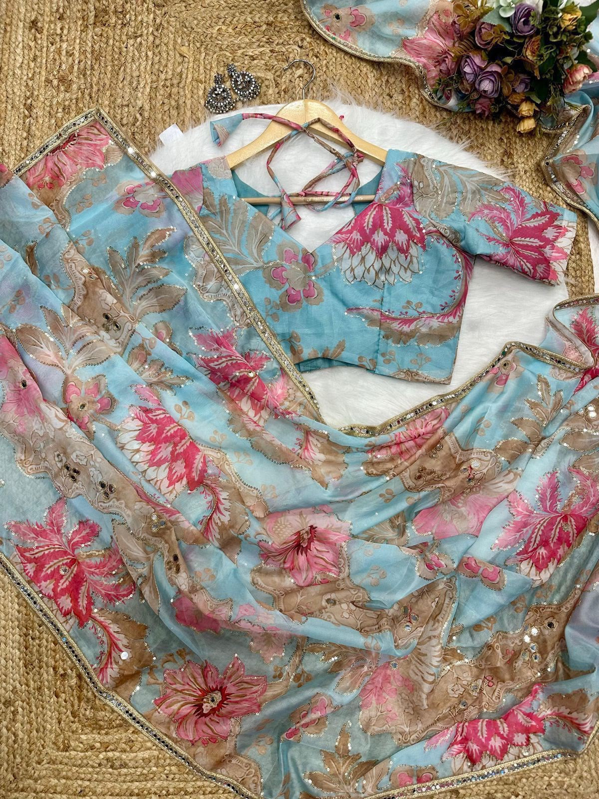 Tebby Silk Digital Print Saree