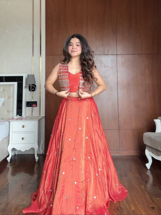 Simmer Silk Lehenga Choli With Koti