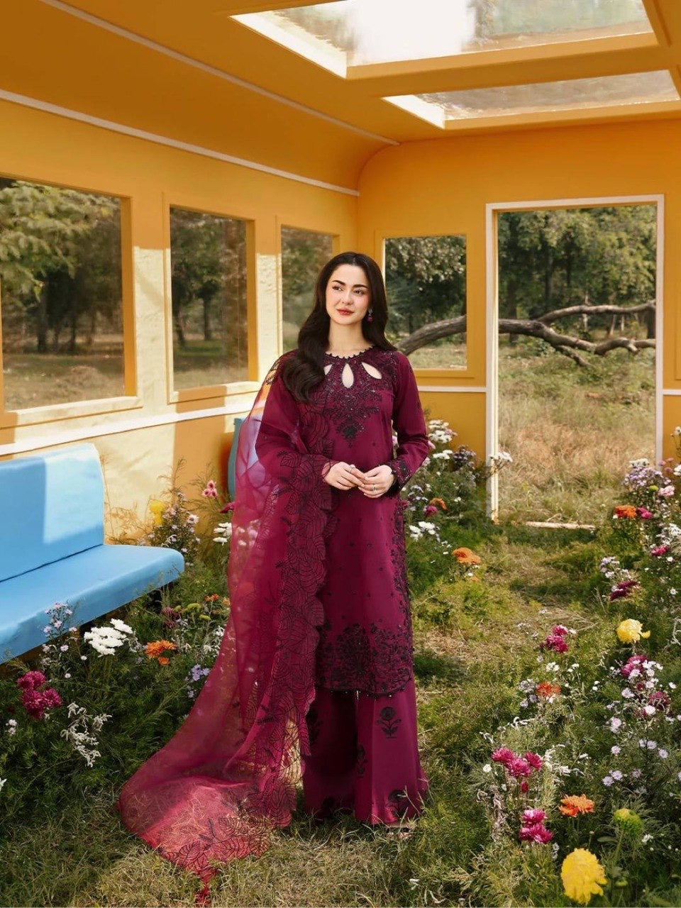 Satin Rayon Top, Plazzo & Dupatta
