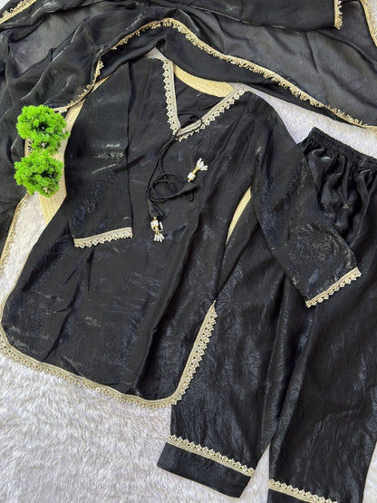 Fendy Silk Sharara Suit Set