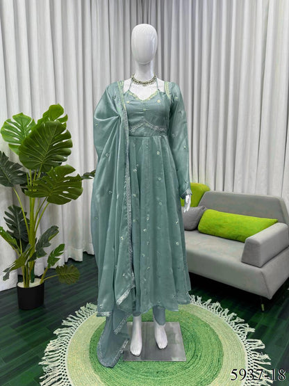 Fendy Silk Anarkali Set