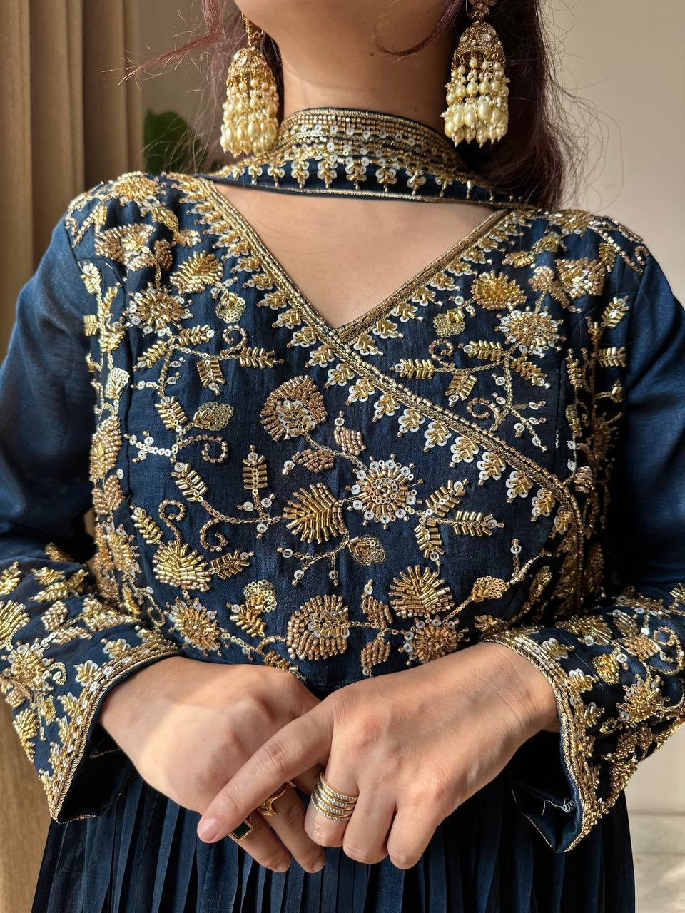 Blooming Vichitra Gown Set