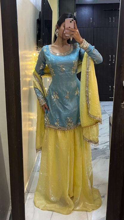 FENDY SILK THREAD SEQUENCE WITH REAL MIRROR WORK SET
