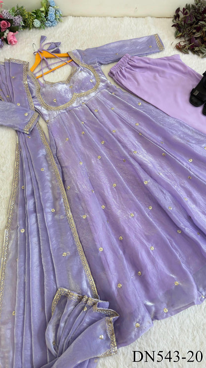 Viral Fendi Silk Anarkali Set