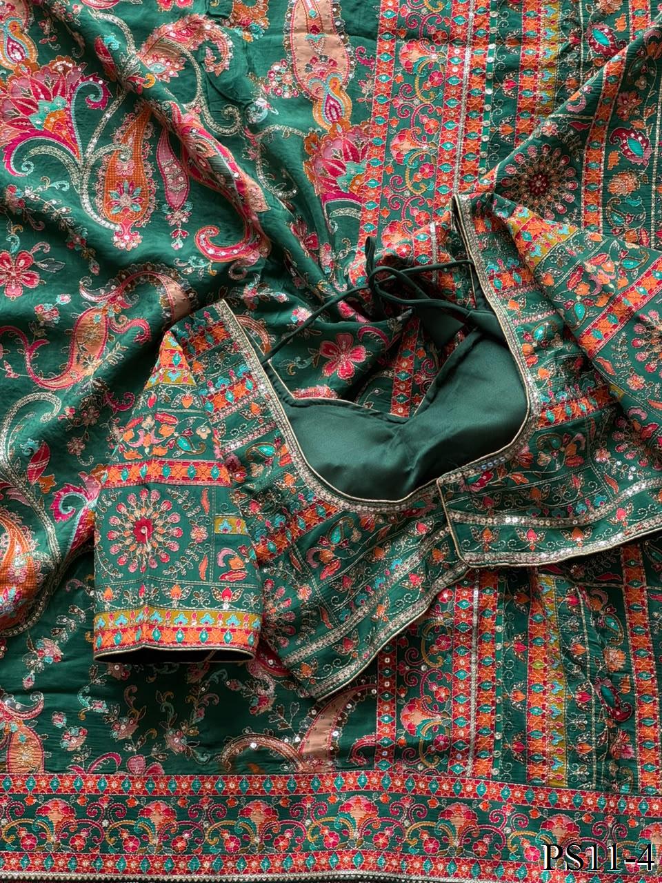 Zari Silk Saree with stitched blouse