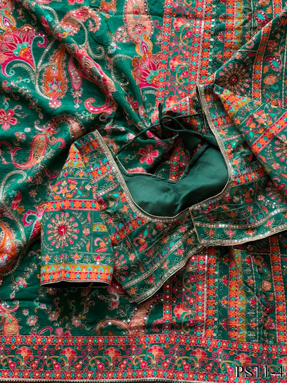 Zari Silk Saree with stitched blouse