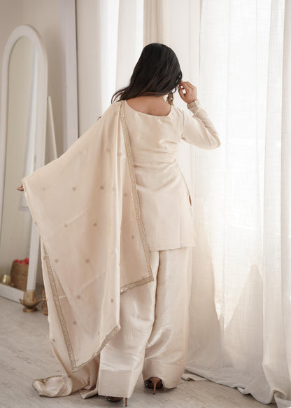 GLASS ROMAN SILK FABRIC FARSHI SHALWAR