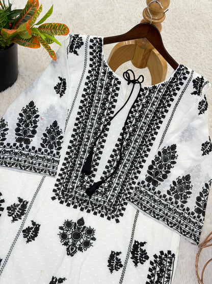Rayon Butti Silk Top-Bottom Set
