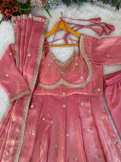 Viral Fendi Silk Anarkali Set