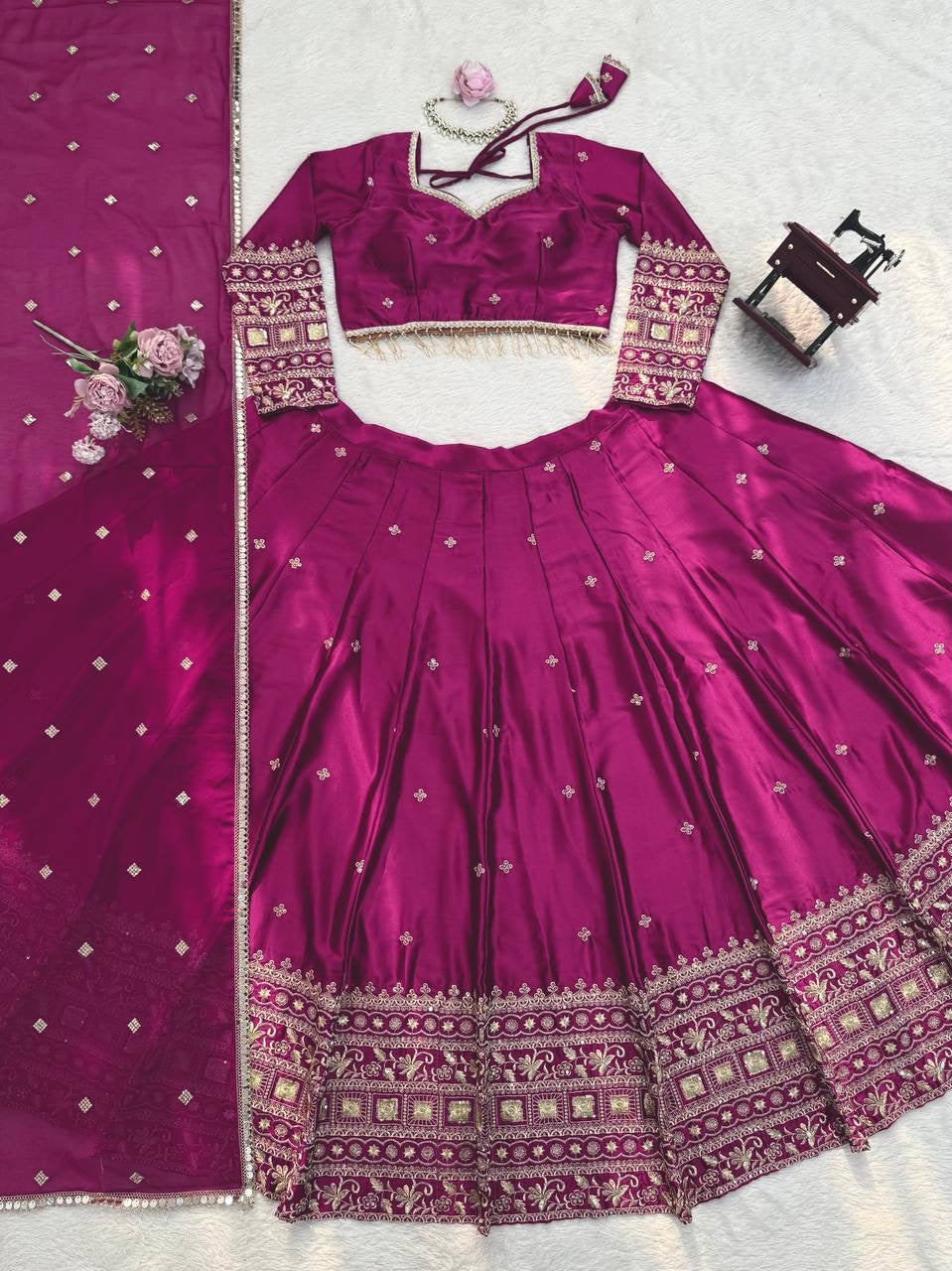 Japan Satin Lehenga Set