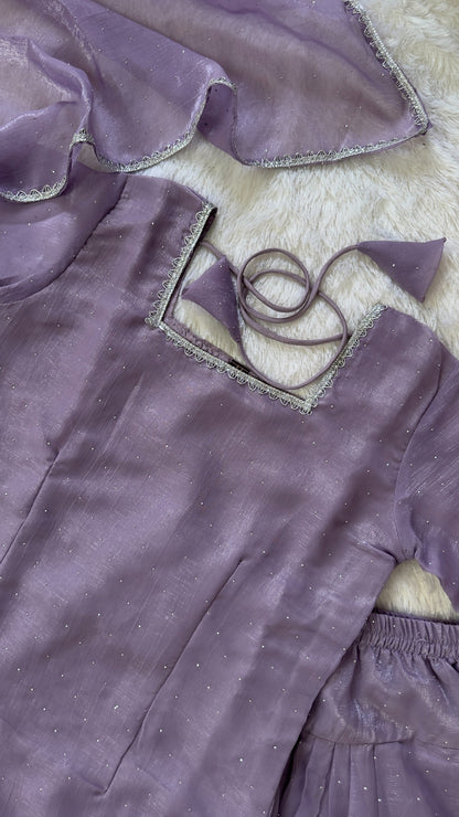 Crunchy Silk Farshi Salwar Suit with Swarovski Work