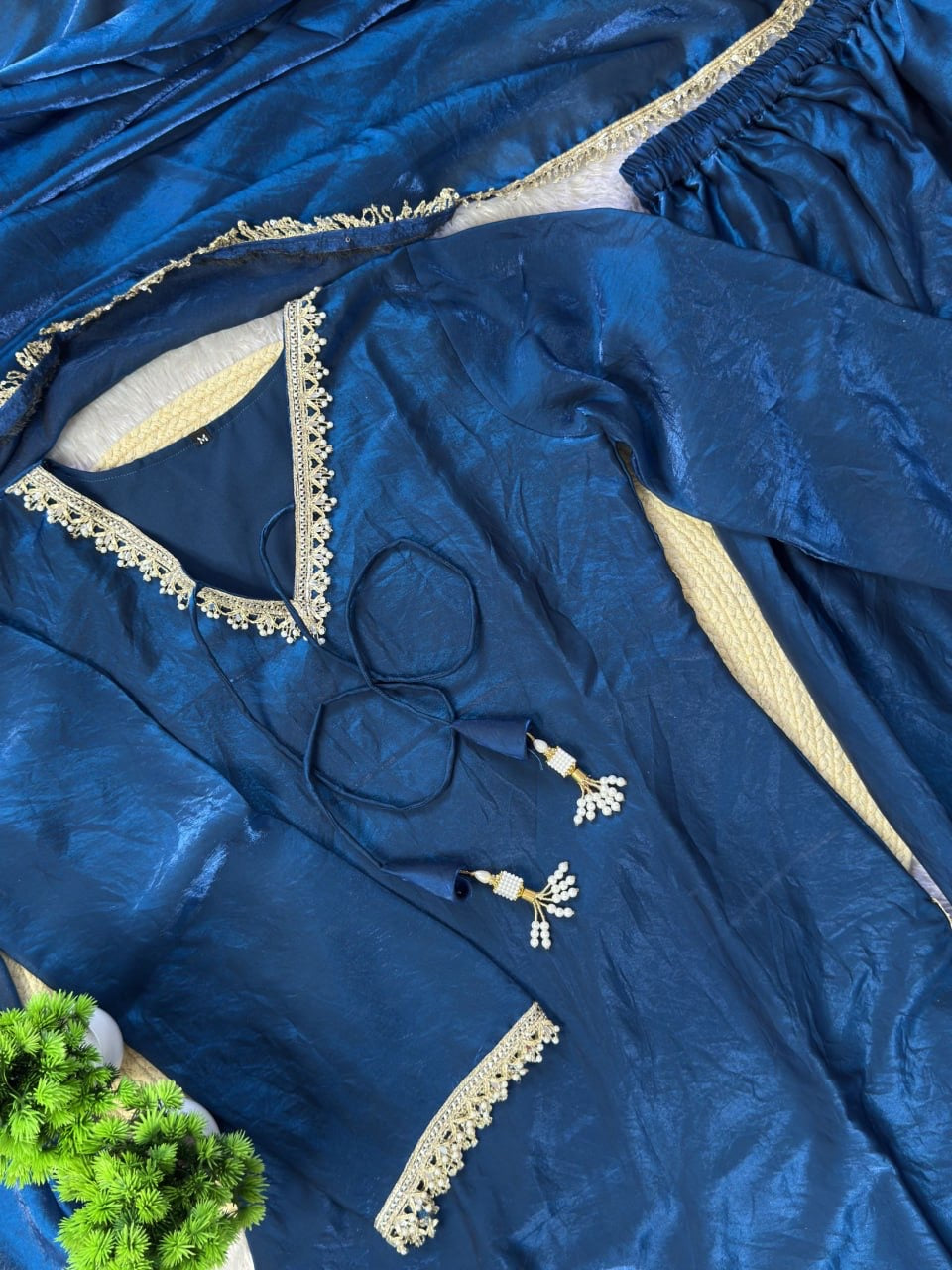 Fendy Silk Sharara Suit Set