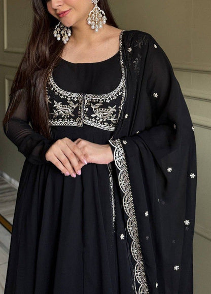 PURE FOX GEORGETTE FABRIC FULLY FLARE ANARKALI